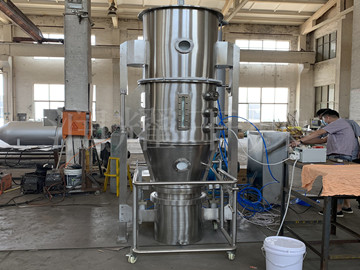 沸騰製粒機試料現場